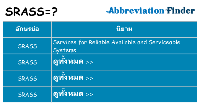 อะไรไม่ srass ถึง