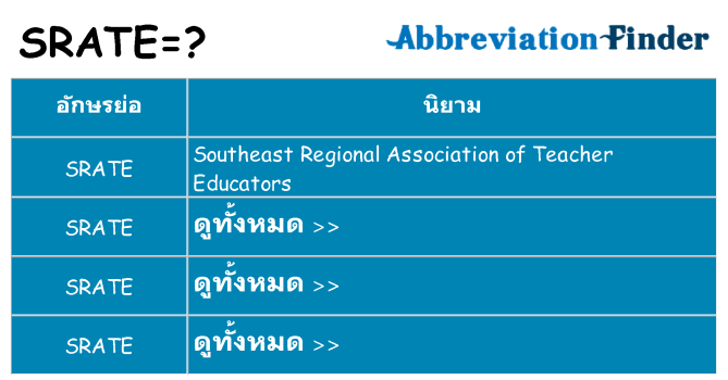 อะไรไม่ srate ถึง