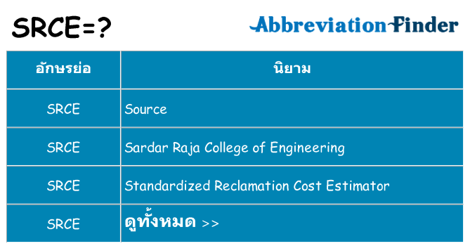 อะไรไม่ srce ถึง
