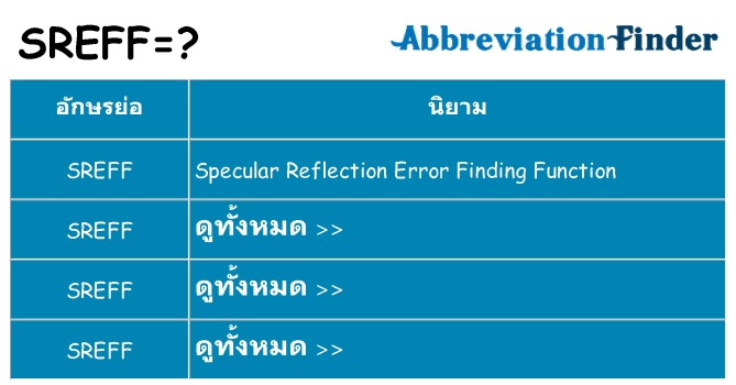 อะไรไม่ sreff ถึง