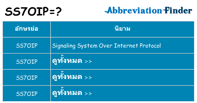 อะไรไม่ ss7oip ถึง