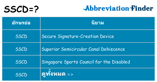 อะไรไม่ sscd ถึง