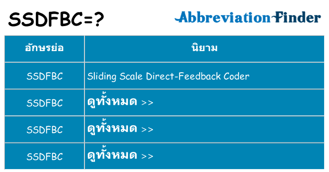อะไรไม่ ssdfbc ถึง