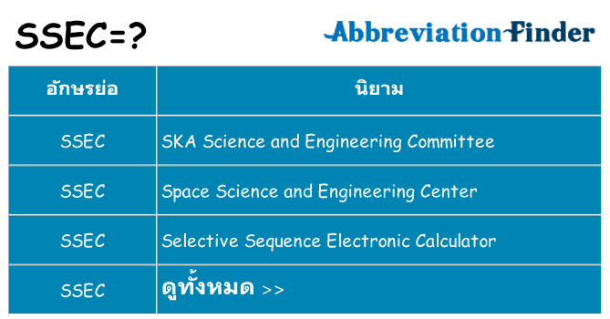อะไรไม่ ssec ถึง