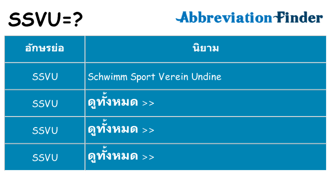 อะไรไม่ ssvu ถึง