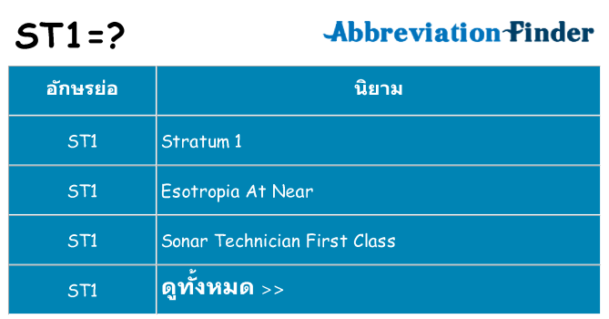 อะไรไม่ st1 ถึง