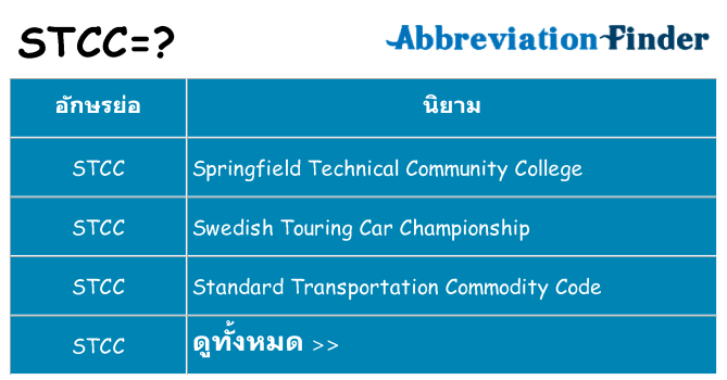 อะไรไม่ stcc ถึง