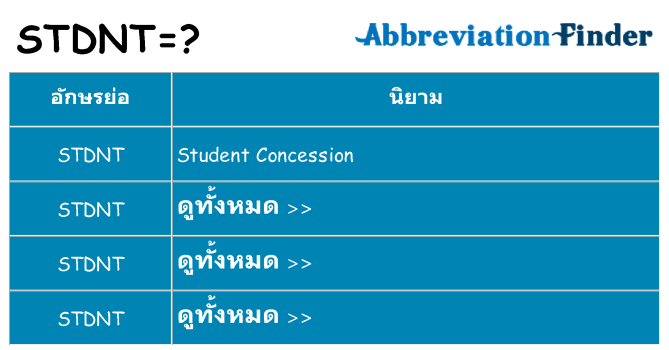 อะไรไม่ stdnt ถึง