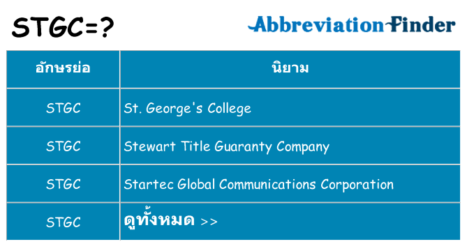 อะไรไม่ stgc ถึง
