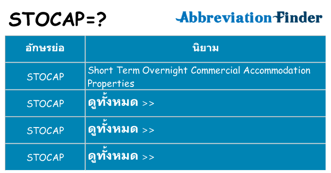 อะไรไม่ stocap ถึง