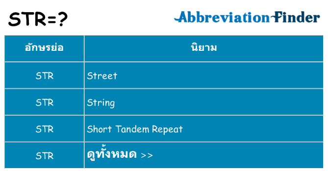 อะไรไม่ str ถึง