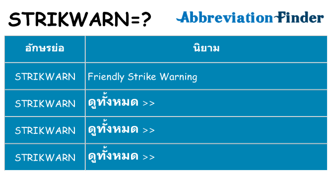 อะไรไม่ strikwarn ถึง