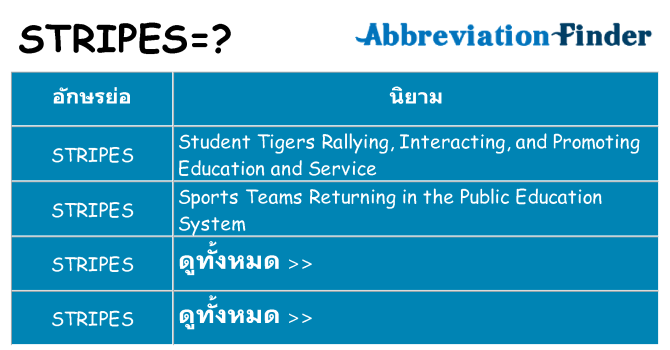 อะไรไม่ stripes ถึง