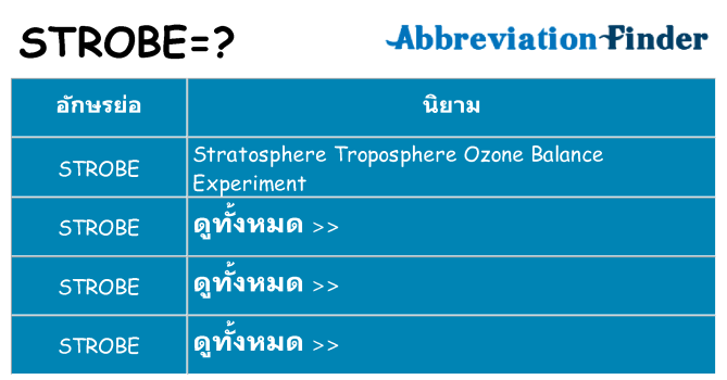 อะไรไม่ strobe ถึง