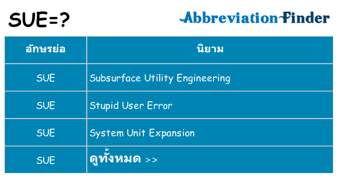 อะไรไม่ sue ถึง