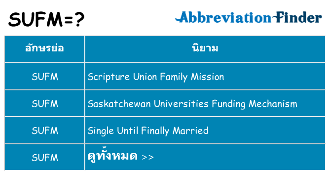 อะไรไม่ sufm ถึง