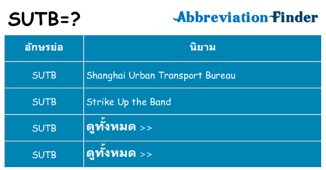อะไรไม่ sutb ถึง