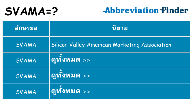 อะไรไม่ svama ถึง