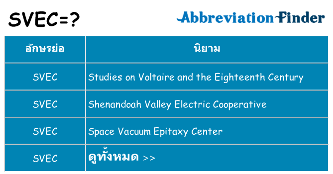 อะไรไม่ svec ถึง