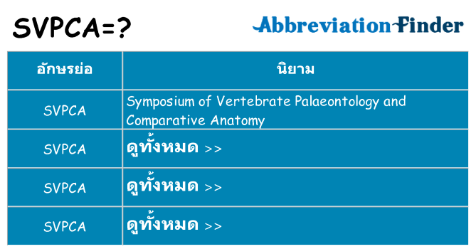 อะไรไม่ svpca ถึง