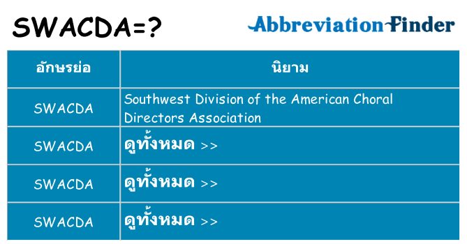 อะไรไม่ swacda ถึง