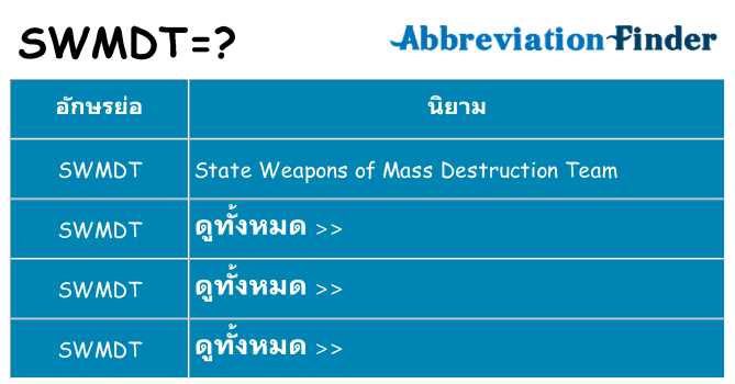 อะไรไม่ swmdt ถึง