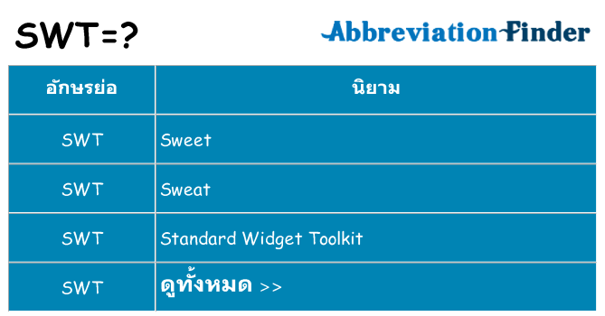 อะไรไม่ swt ถึง