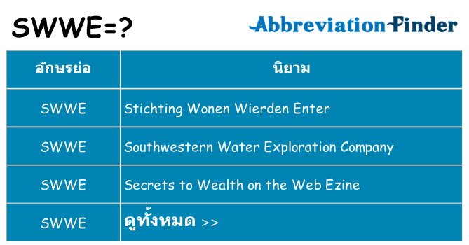 อะไรไม่ swwe ถึง