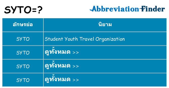 อะไรไม่ syto ถึง