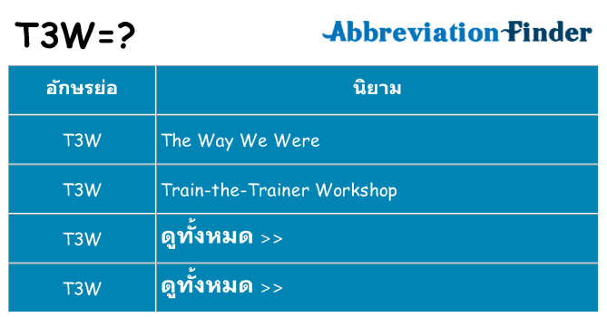 อะไรไม่ t3w ถึง