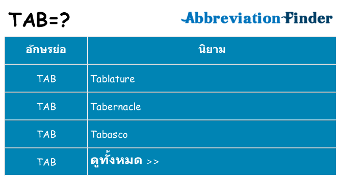 อะไรไม่ tab ถึง