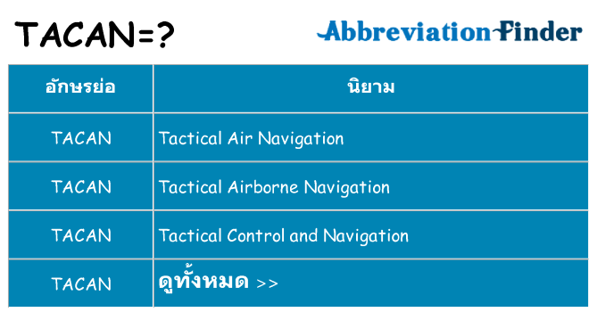 อะไรไม่ tacan ถึง