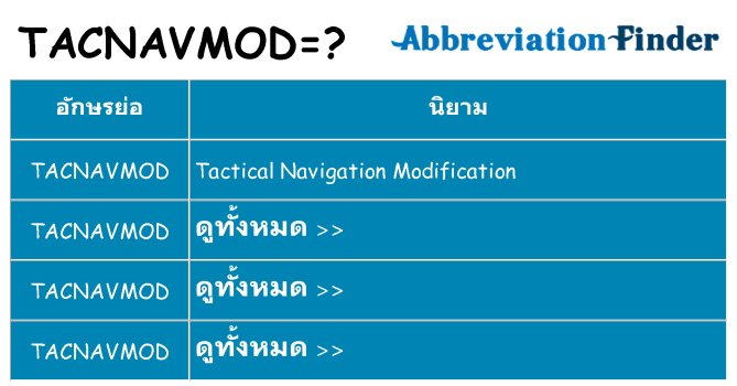อะไรไม่ tacnavmod ถึง