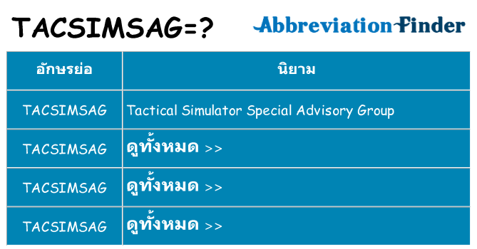 อะไรไม่ tacsimsag ถึง