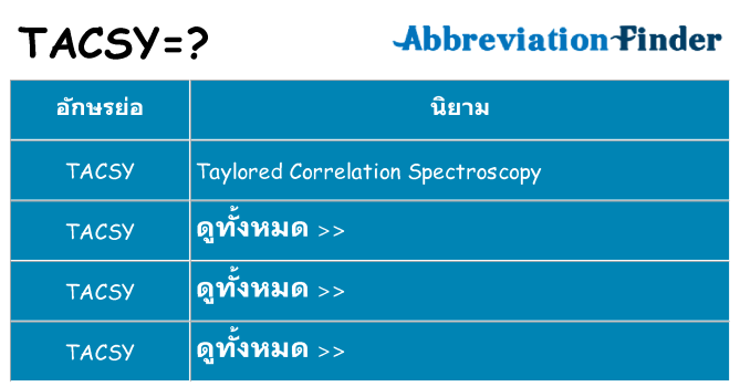 อะไรไม่ tacsy ถึง