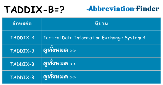 อะไรไม่ taddix-b ถึง