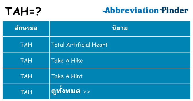 อะไรไม่ tah ถึง