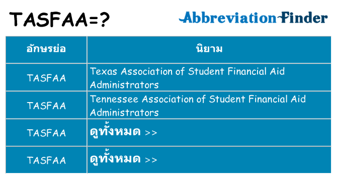 อะไรไม่ tasfaa ถึง