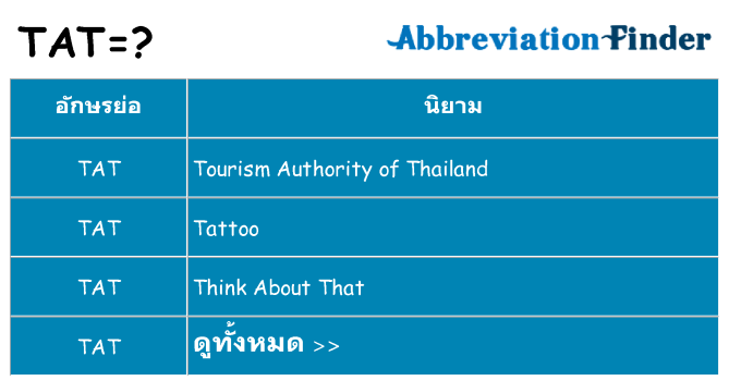 อะไรไม่ tat ถึง