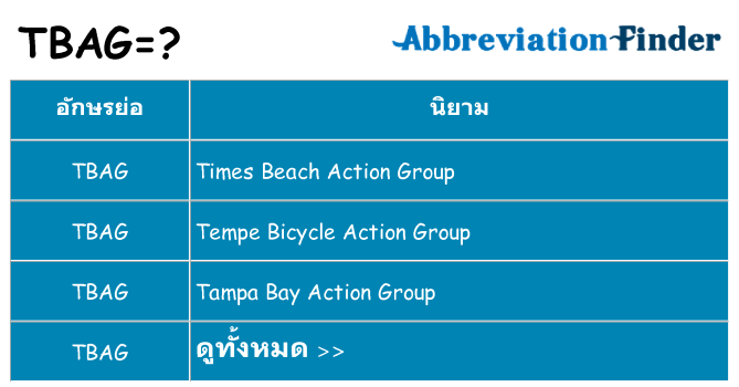 อะไรไม่ tbag ถึง