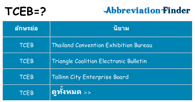 อะไรไม่ tceb ถึง
