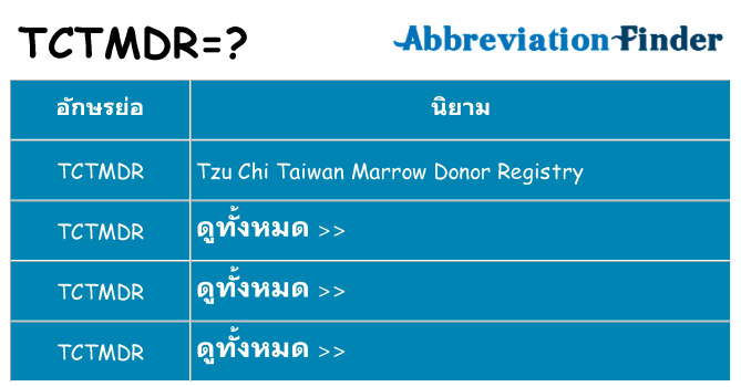 อะไรไม่ tctmdr ถึง