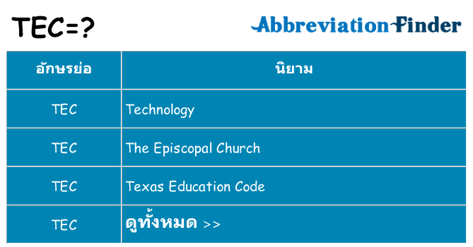 อะไรไม่ tec ถึง