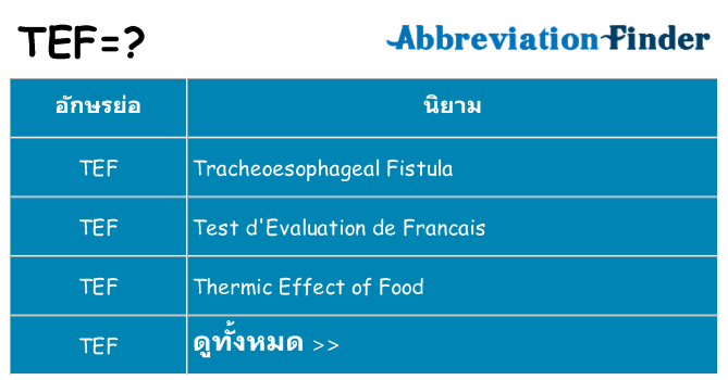 อะไรไม่ tef ถึง