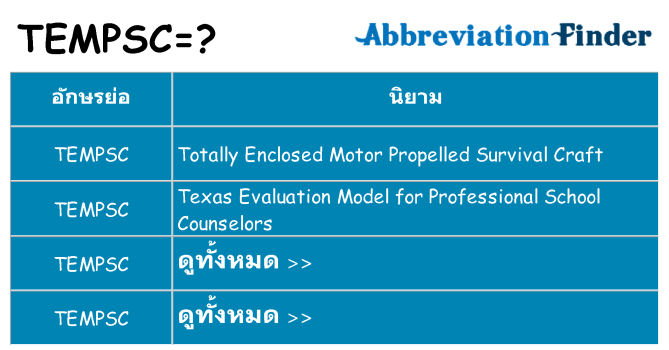 อะไรไม่ tempsc ถึง