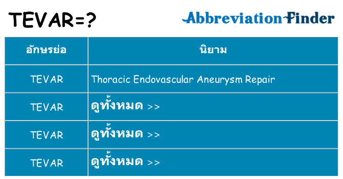 อะไรไม่ tevar ถึง