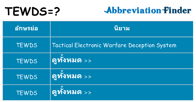 อะไรไม่ tewds ถึง