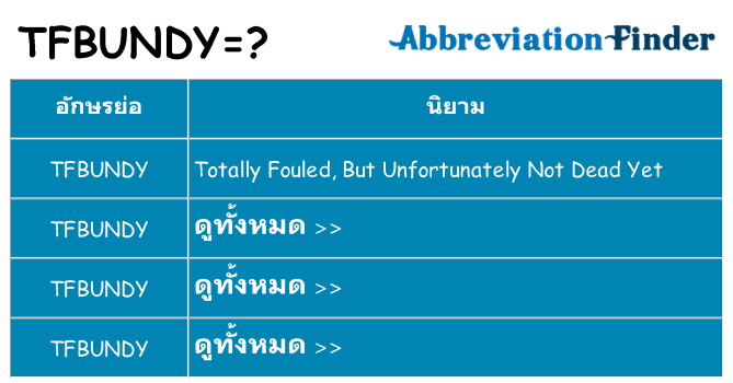 อะไรไม่ tfbundy ถึง