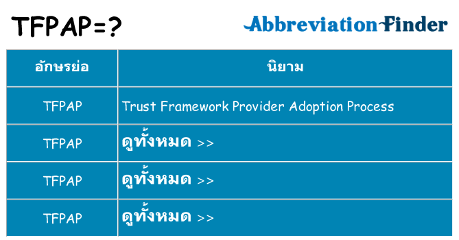 อะไรไม่ tfpap ถึง