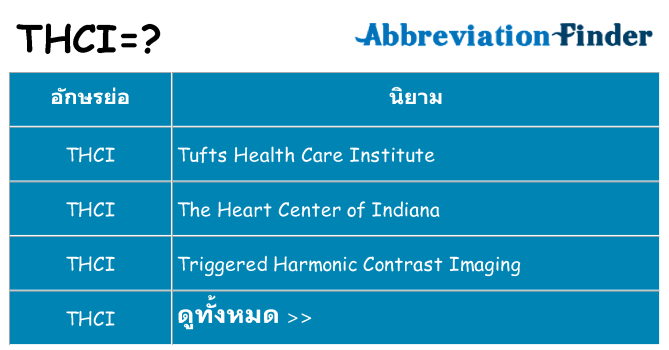 อะไรไม่ thci ถึง